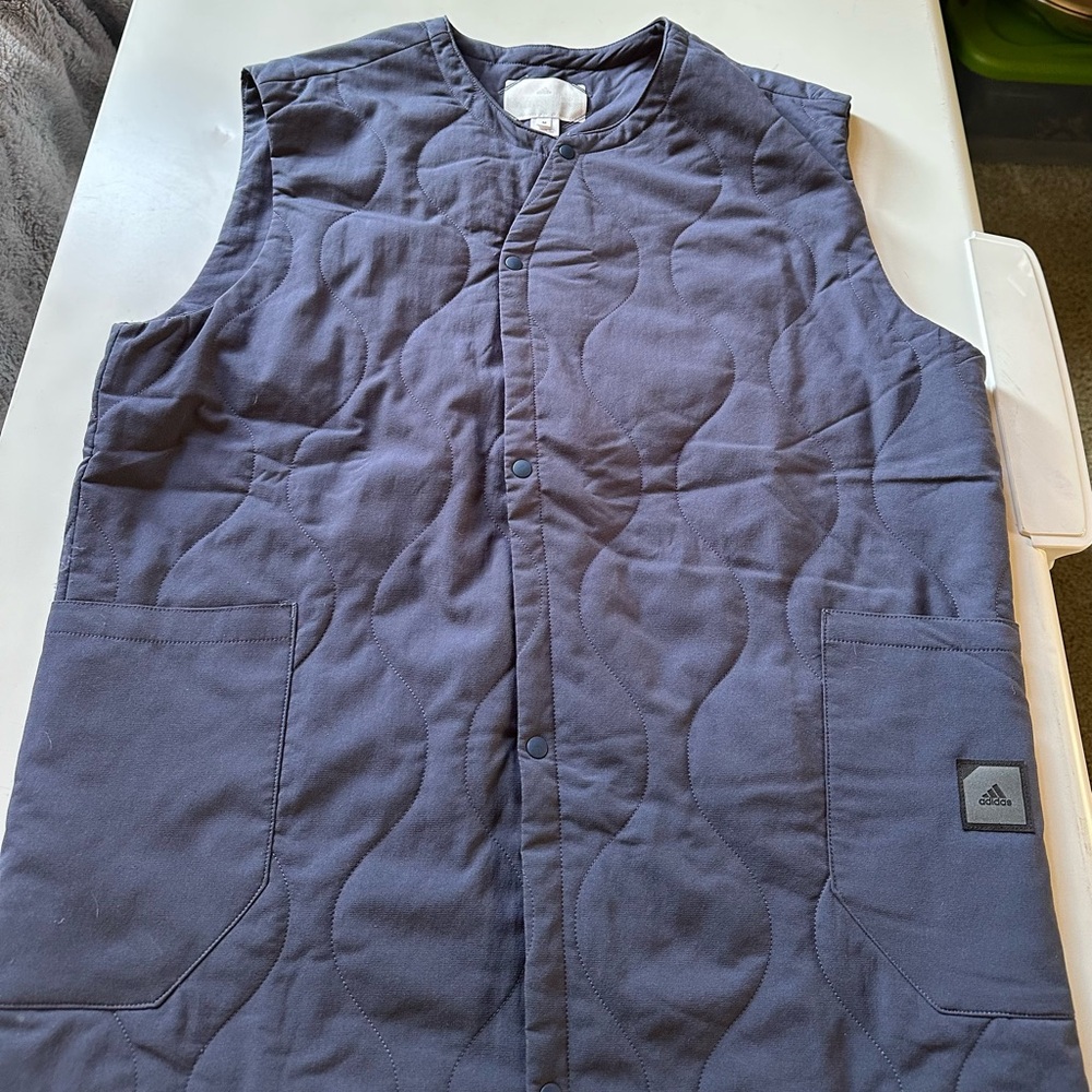 Adidas blue Quilted Vest